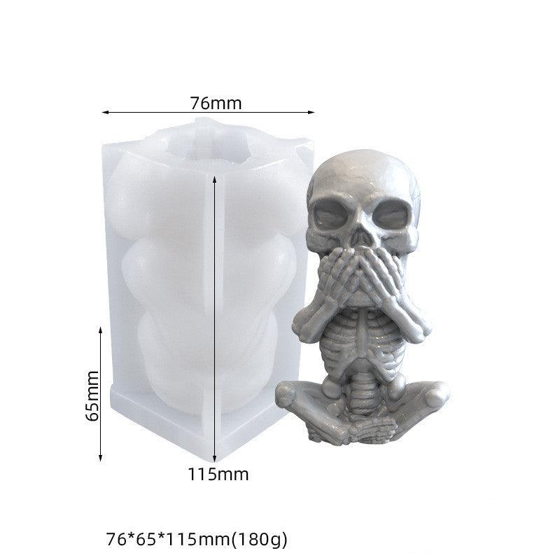 Skull Candle Cover Eyes Mouth And Ears Diy Handmade Candle Mould Candles Moulds