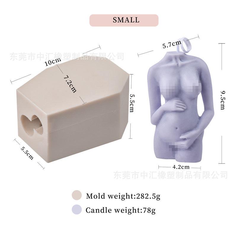 Slanted Shoulder Pregnant Woman Body Candle Mould Woman Size Aromatherapy Candle Mould Candles Moulds