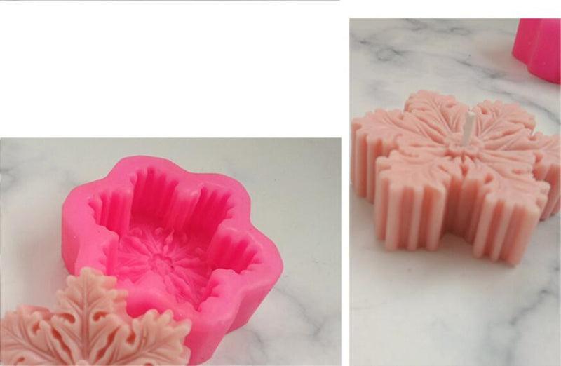 Snowflake Christmas Candle soft silicone Candle Mould Candles Moulds