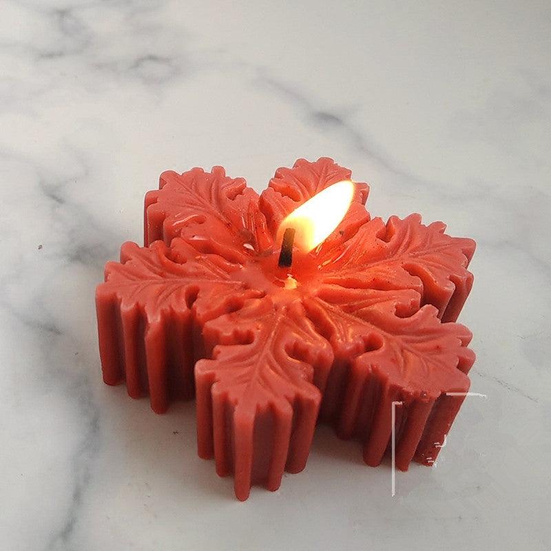 Snowflake Christmas Candle soft silicone Candle Mould Candles Moulds