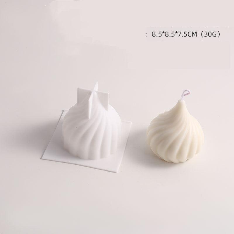 Spiral Cylinder Scented Candle Silicone Mould DIY Candles Moulds