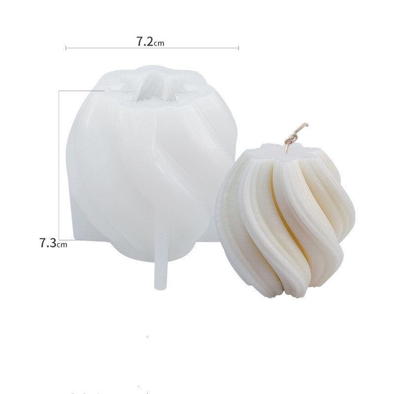 Spiral Cylinder Scented Candle Silicone Mould DIY Candles Moulds