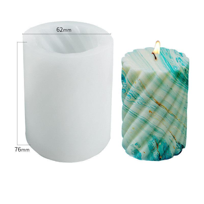 Spiral Cylinder Scented Candle Silicone Mould DIY Candles Moulds