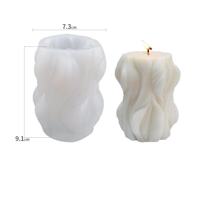 Spiral Cylinder Scented Candle Silicone Mould DIY Candles Moulds
