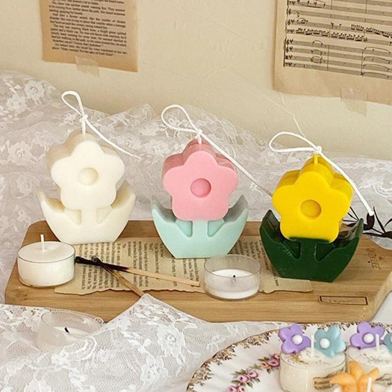 Spring Flower Candle Mould Scented Candle Plastic Acrylic Mould Candles Moulds