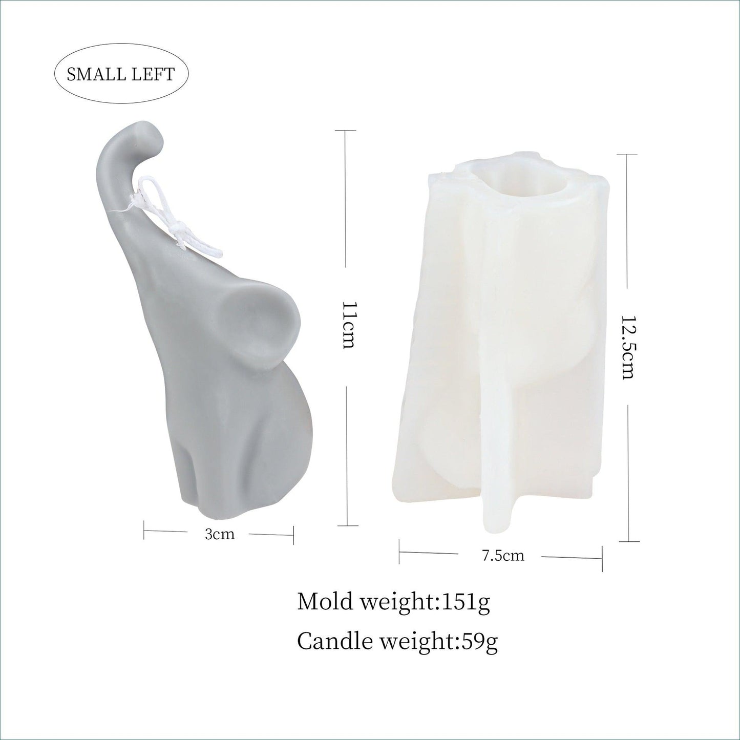 Stretch Nose Elephant Candle Mould Aromatherapy Candles Moulds