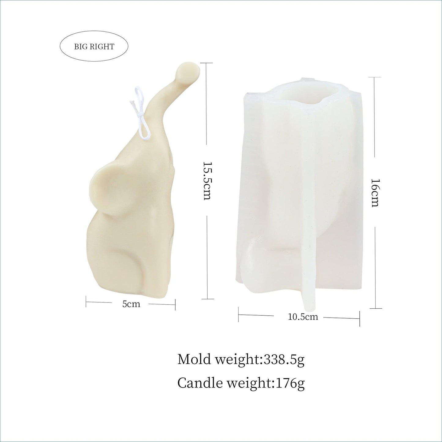 Stretch Nose Elephant Candle Mould Aromatherapy Candles Moulds