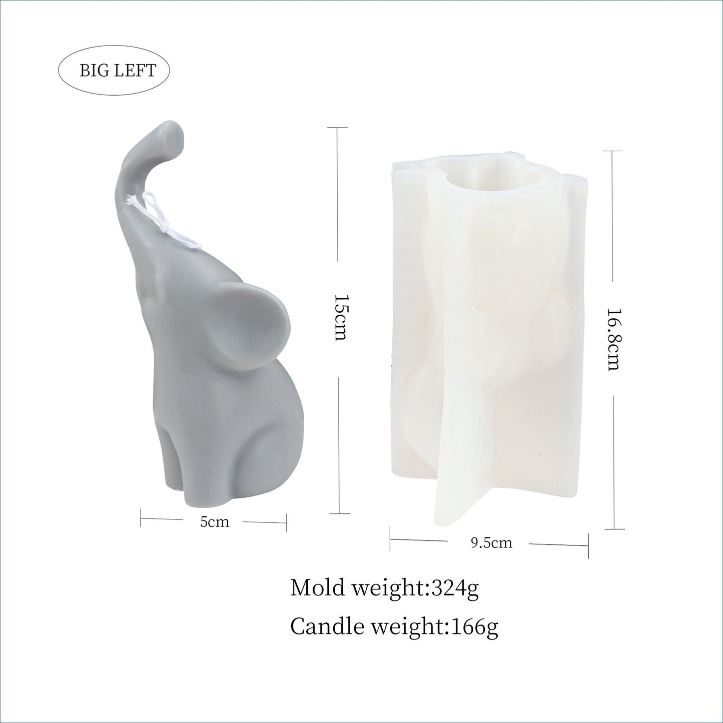 Stretch Nose Elephant Candle Mould Aromatherapy Candles Moulds