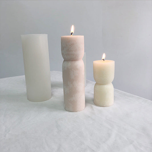 Striped Pillar Candle Mould - Create Elegant Candles Candles Moulds