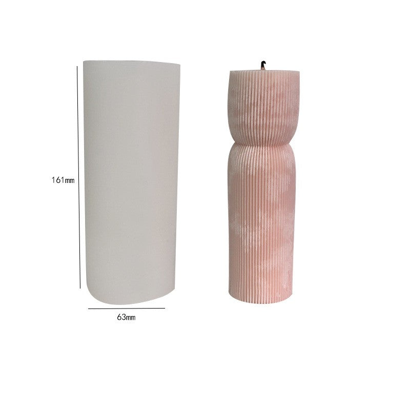 Striped Pillar Candle Mould - Create Elegant Candles Candles Moulds