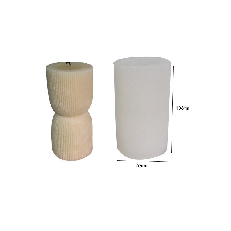 Striped Pillar Candle Mould - Create Elegant Candles Candles Moulds