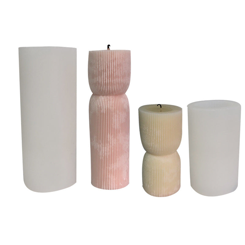 Striped Pillar Candle Mould - Create Elegant Candles Candles Moulds