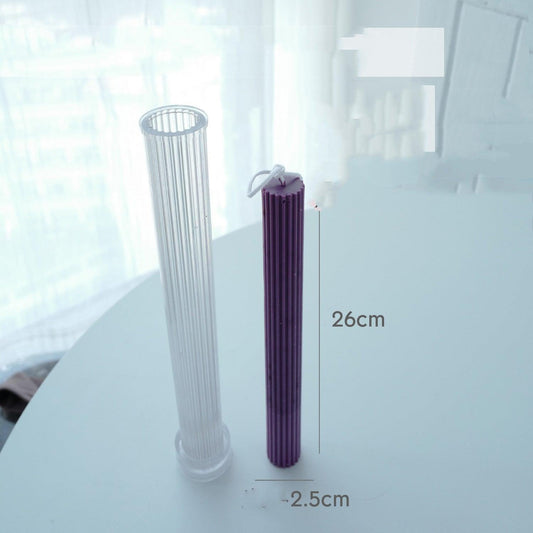 Striped Pillar Taper Candle Moulds