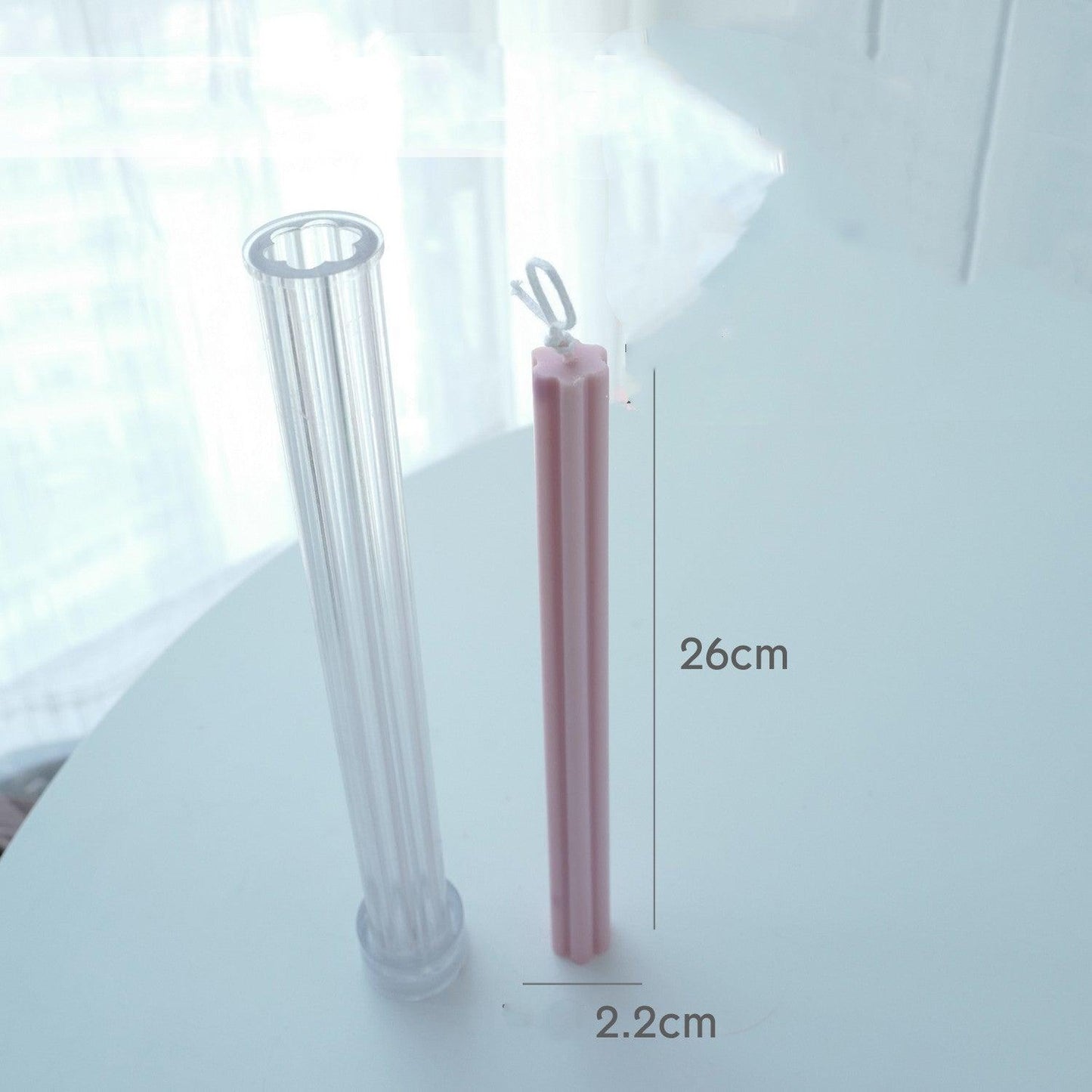 Striped Pillar Taper Candle Moulds