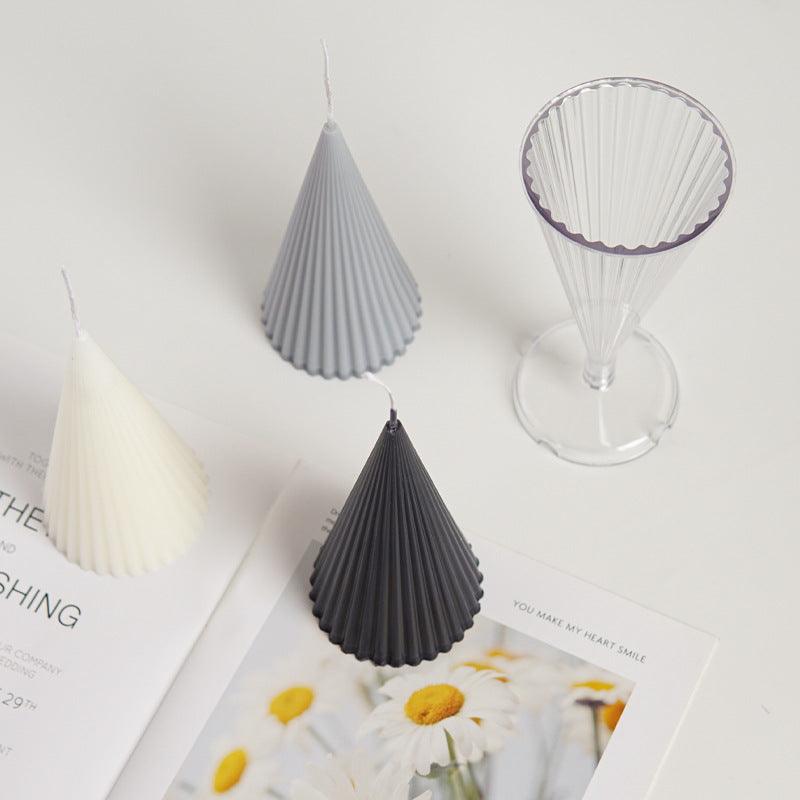 Striped Pointed Cone Candle Mould Candles Moulds
