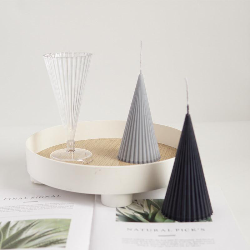 Striped Pointed Cone Candle Mould Candles Moulds