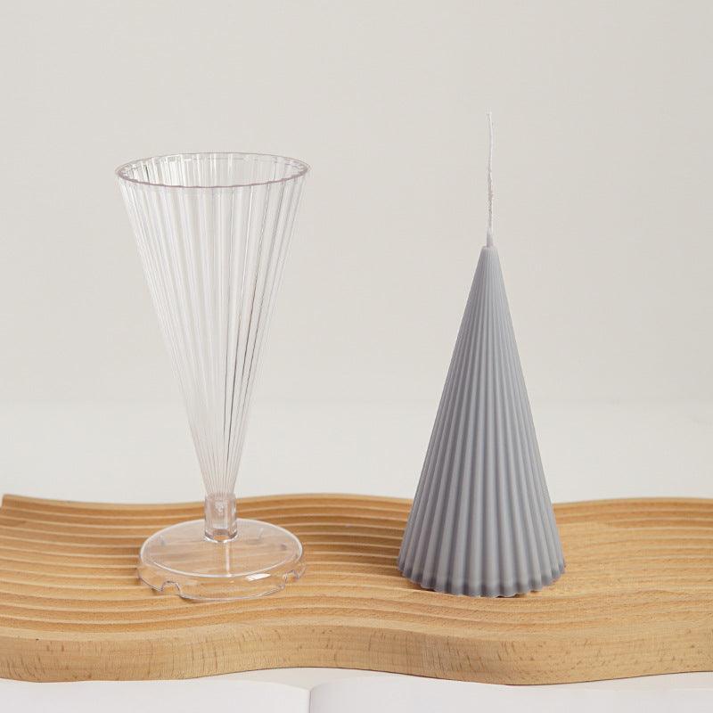 Striped Pointed Cone Candle Mould Candles Moulds