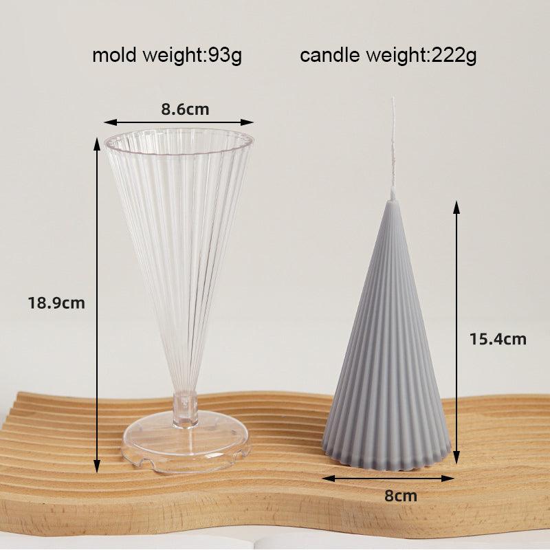 Striped Pointed Cone Candle Mould Candles Moulds