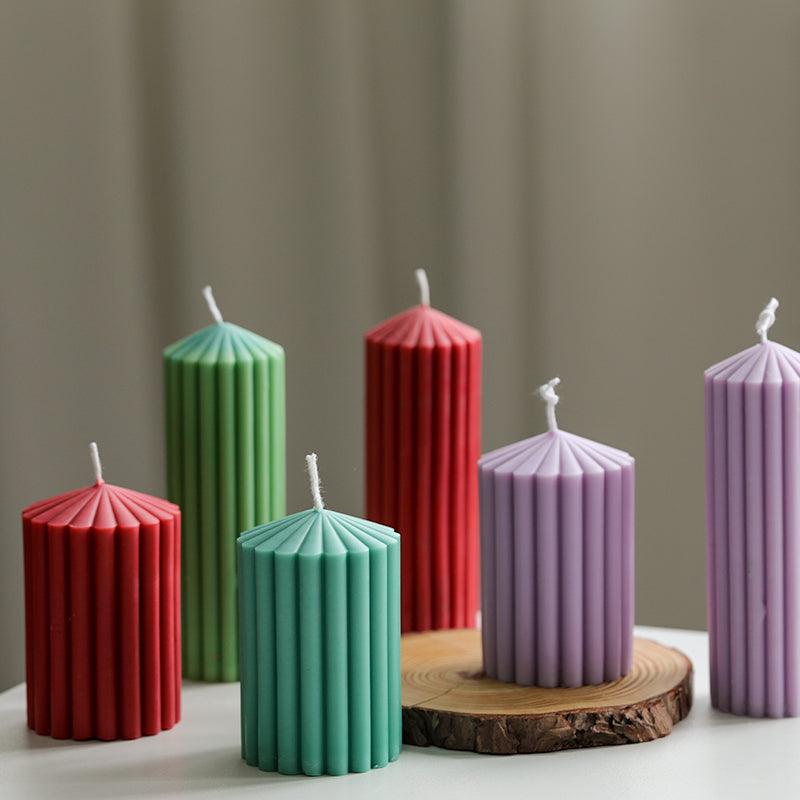 Striped Simple Decorative Candle Mould Candles Moulds