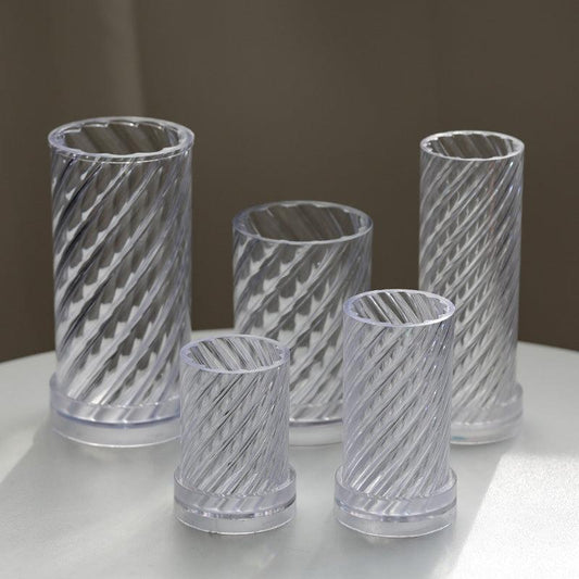 Spiral Cylindrical Acrylic Candle Mould