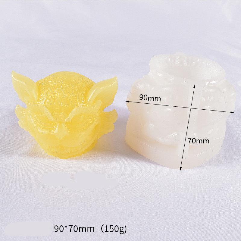 Three Eyed Cat Candle Silicone Moulds, Cat Head Moulds for Aromatherapy Candle Making Candles Moulds