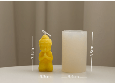 Three Faced Buddha Head Shape Candle Diy Silicone Mould Candles Moulds