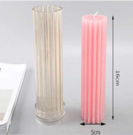 Striped Cylindrical Candle Mould