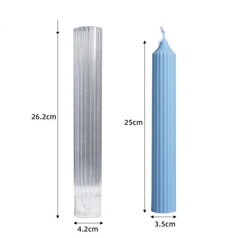 Octagon Striped Base Church Candle Mould