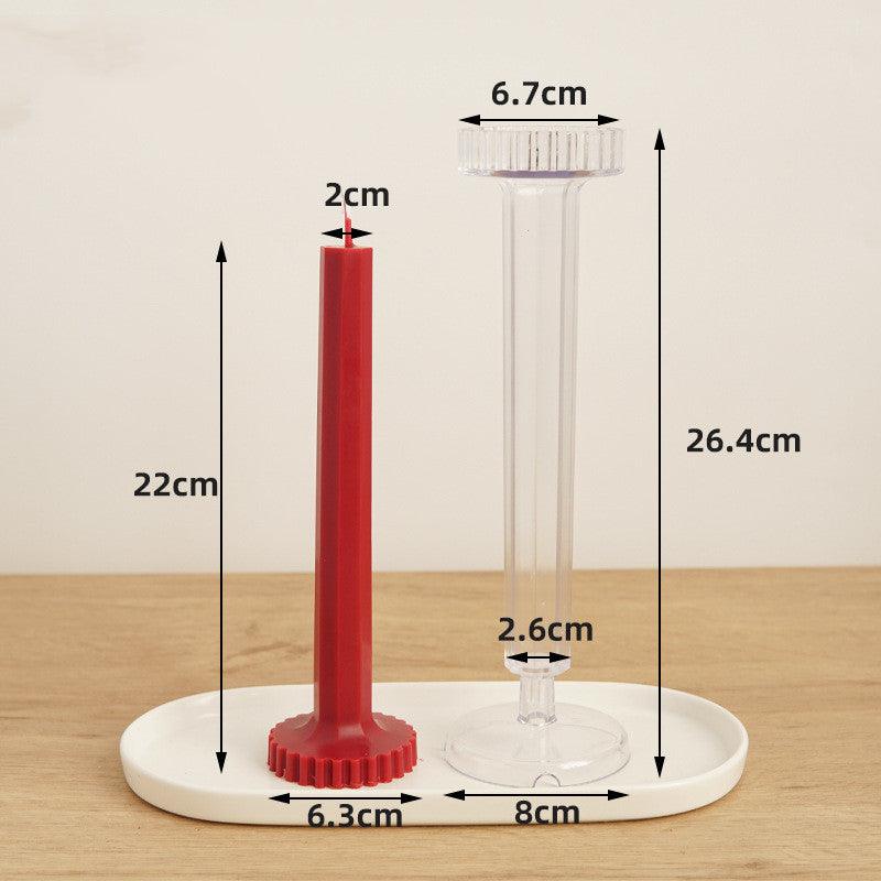 Octagon Striped Base Church Candle Mould