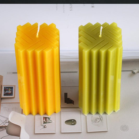Square Weave Pattern Candle Mould