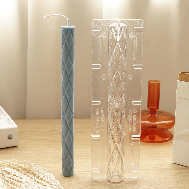 Diamond Relief Pattern Cylindrical Candle Mould
