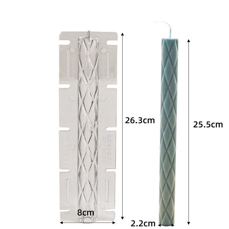 Diamond Relief Pattern Cylindrical Candle Mould