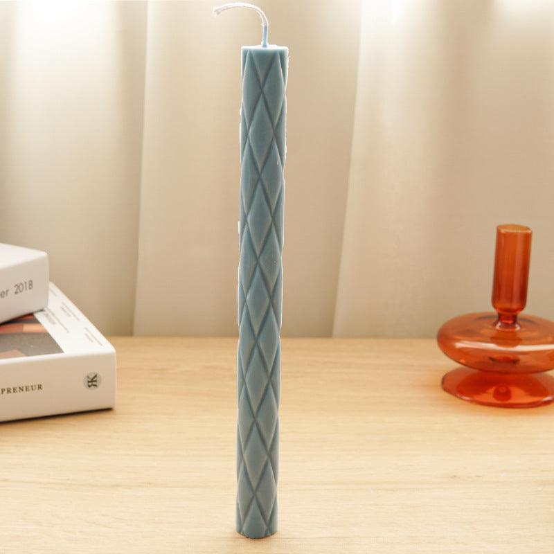 Diamond Relief Pattern Cylindrical Candle Mould