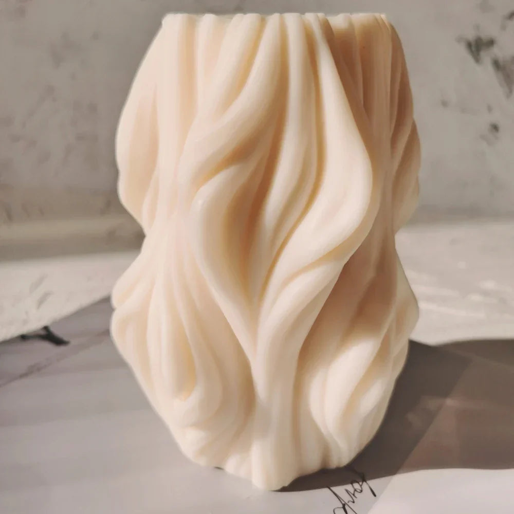 Wavy Swirl Candle Mould