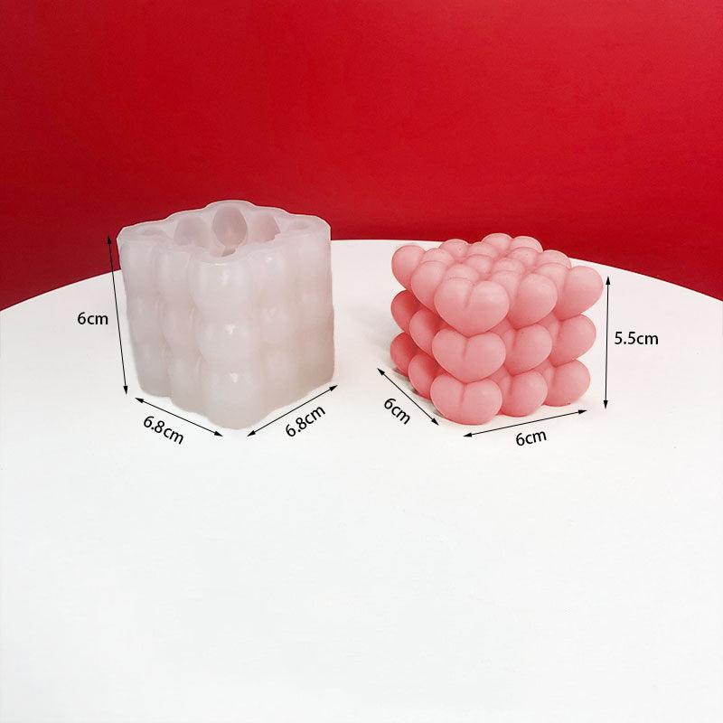 Valentines Day Love Cube Aromatherapy Candle Silicone Mould Candles Moulds