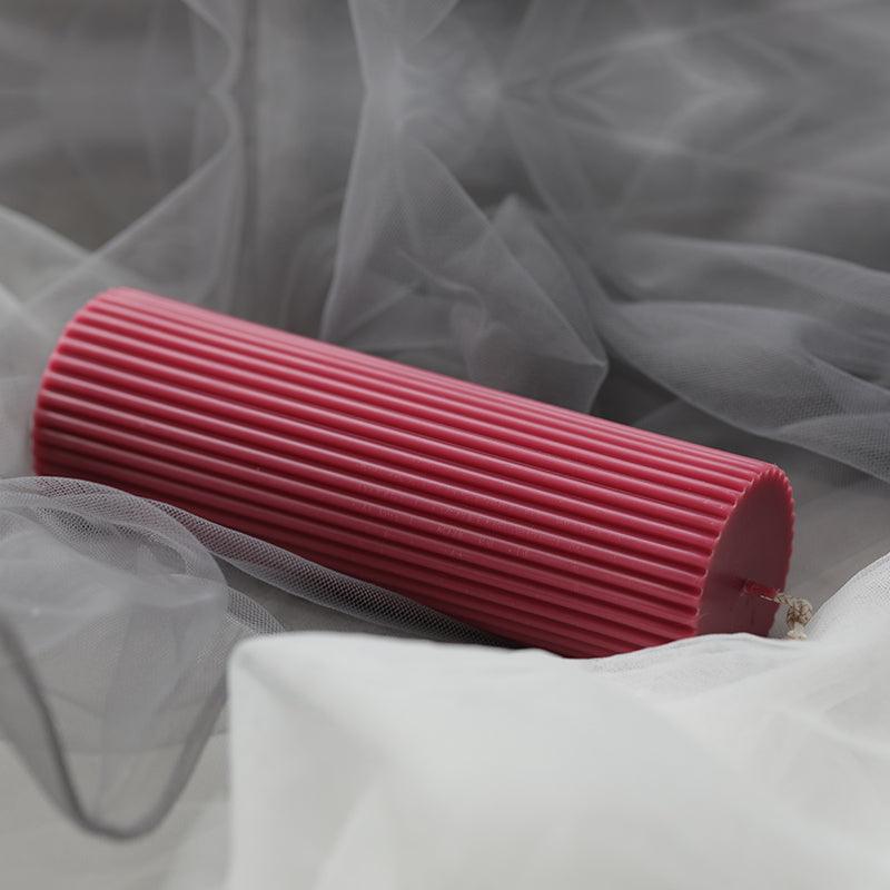 Vertical Striped Cylindrical Candle Mould