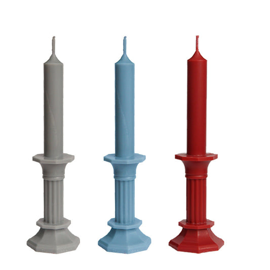 Vintage European Roman Column Acrylic Candle Mould - Unique Home Décor Candles Moulds