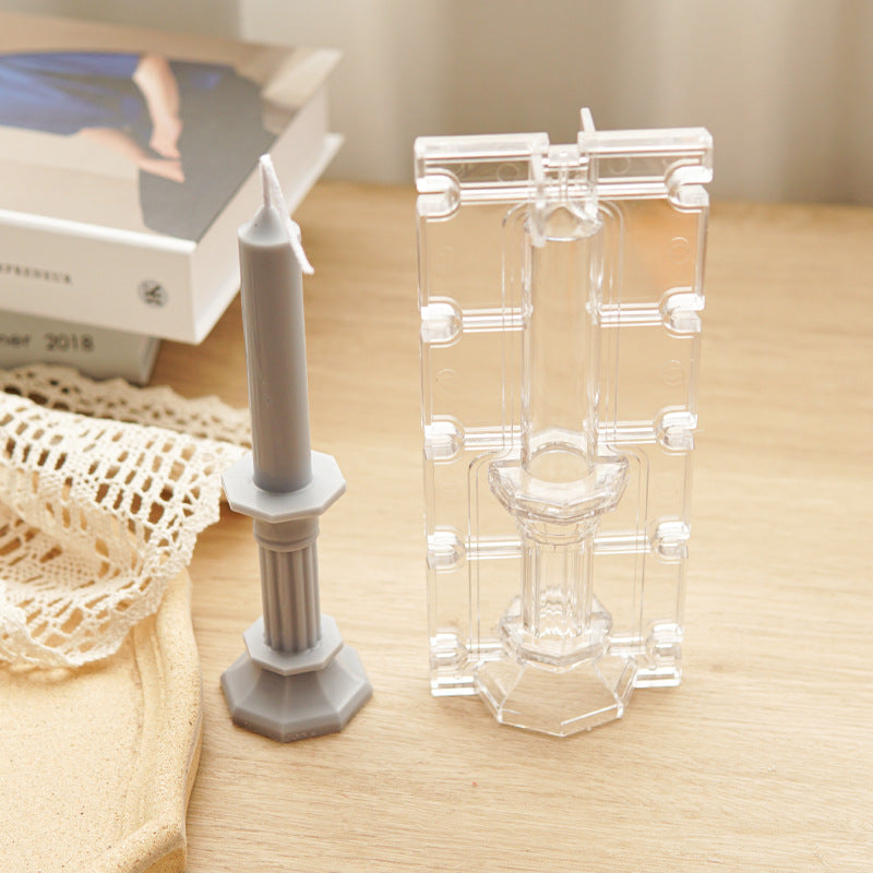 Vintage European Roman Column Acrylic Candle Mould - Unique Home Décor Candles Moulds