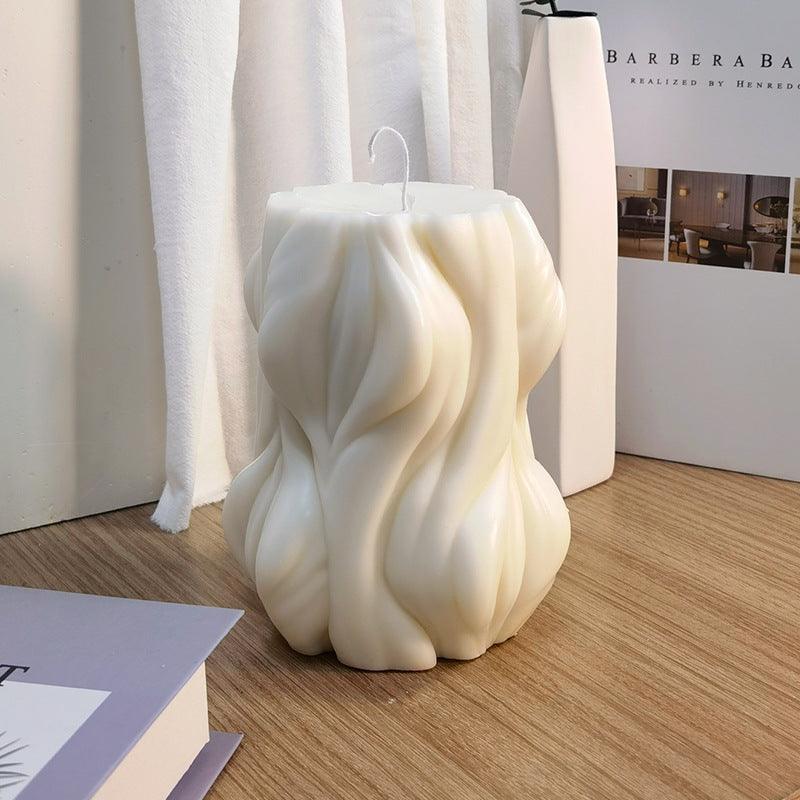 Wave Pattern Scented Candle Silicone Mould Candles Moulds