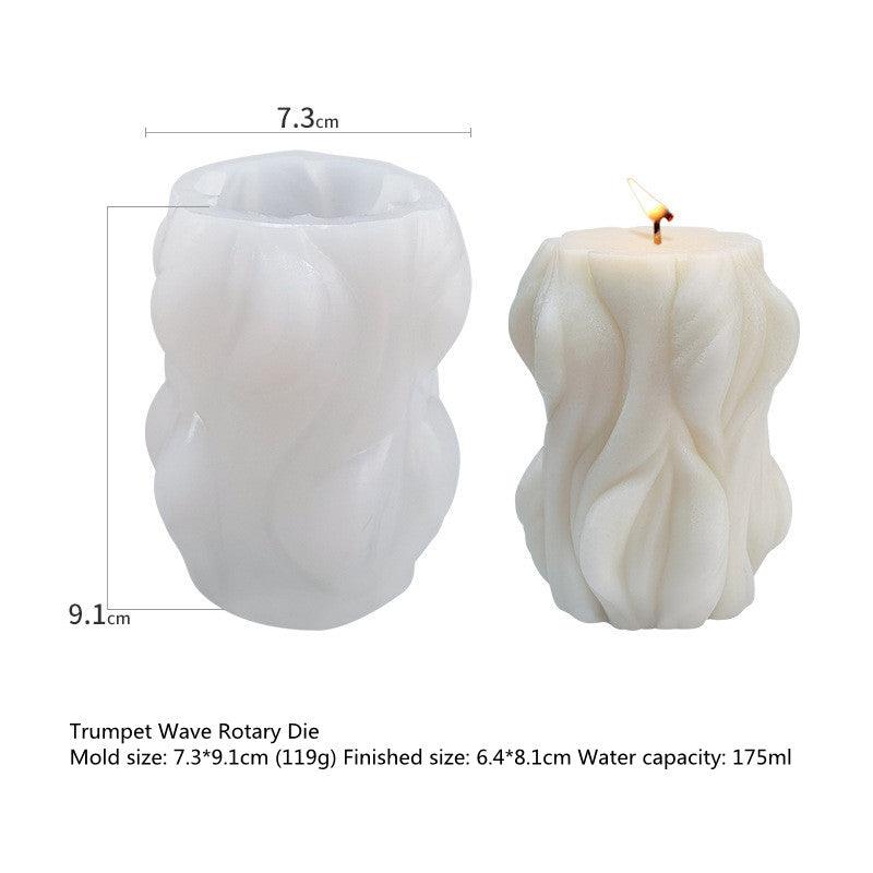 Wave Pattern Scented Candle Silicone Mould Candles Moulds