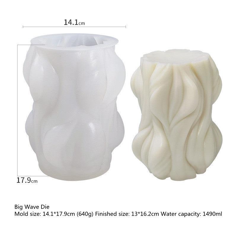 Wave Pattern Scented Candle Silicone Mould Candles Moulds