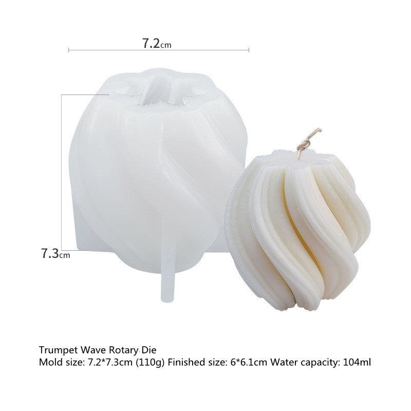 Wave Pattern Scented Candle Silicone Mould Candles Moulds