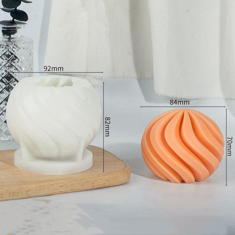 Wavy Ball Silicone Candle Mould Candles Moulds