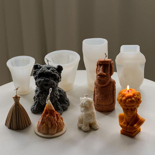 Wedding Dress K2 Mountain Moai monolithic human figure Greek Mythology Figurines Statue Sculpture Candle Moulds Candles Moulds