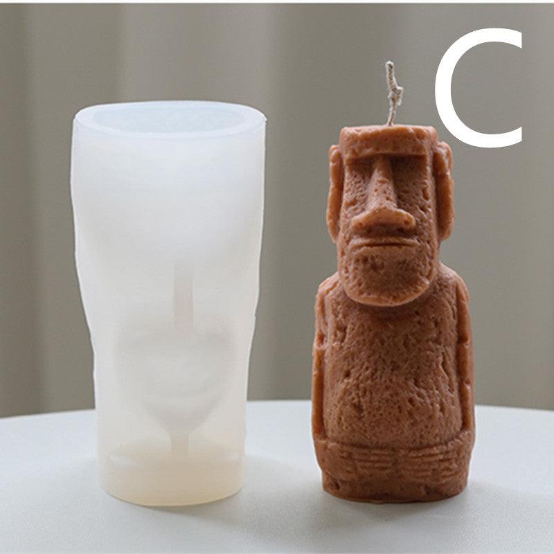 Wedding Dress K2 Mountain Moai monolithic human figure Greek Mythology Figurines Statue Sculpture Candle Moulds Candles Moulds