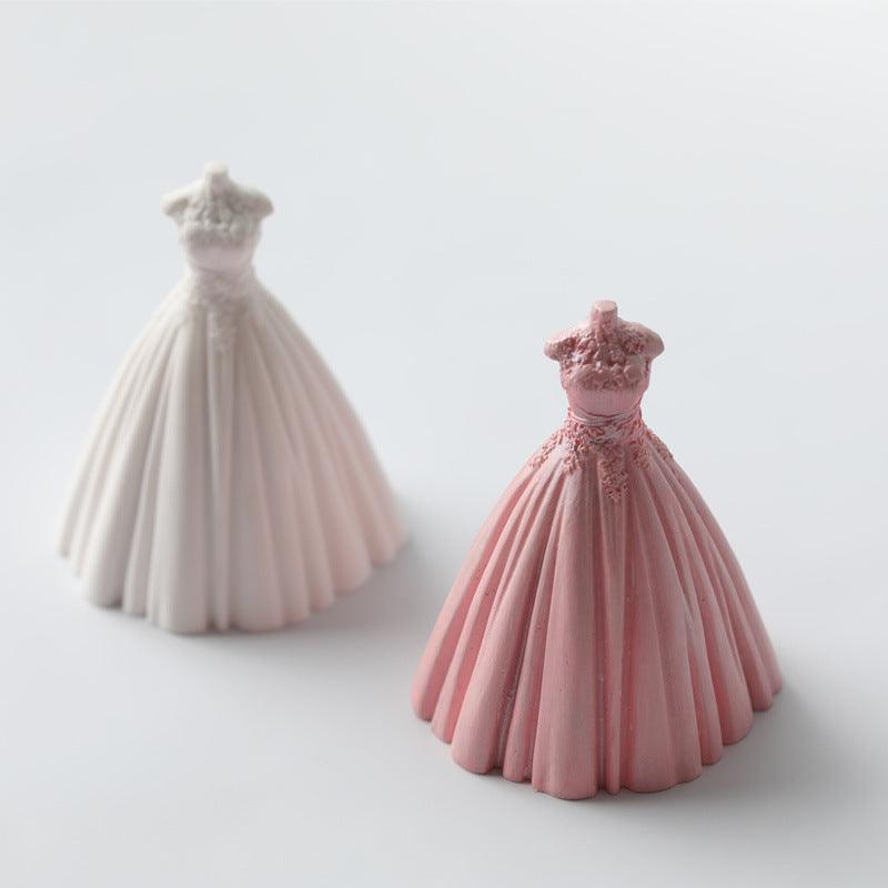 Wedding Dress Scented Candle Silicone Mould Candles Moulds