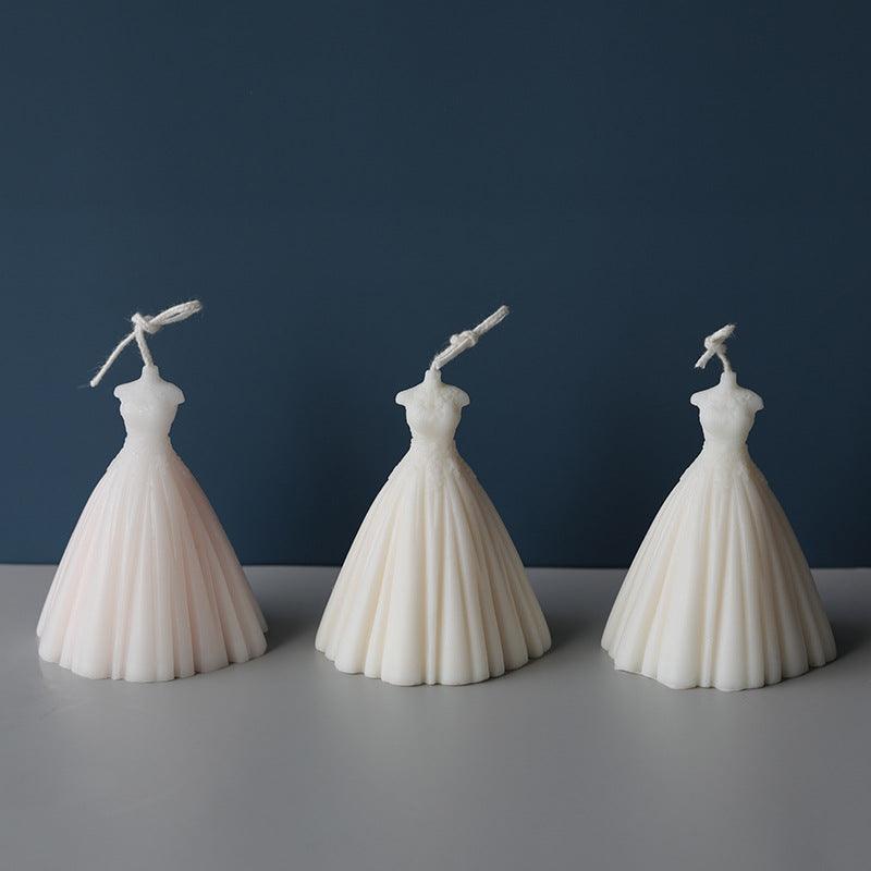 Wedding Dress Scented Candle Silicone Mould Candles Moulds