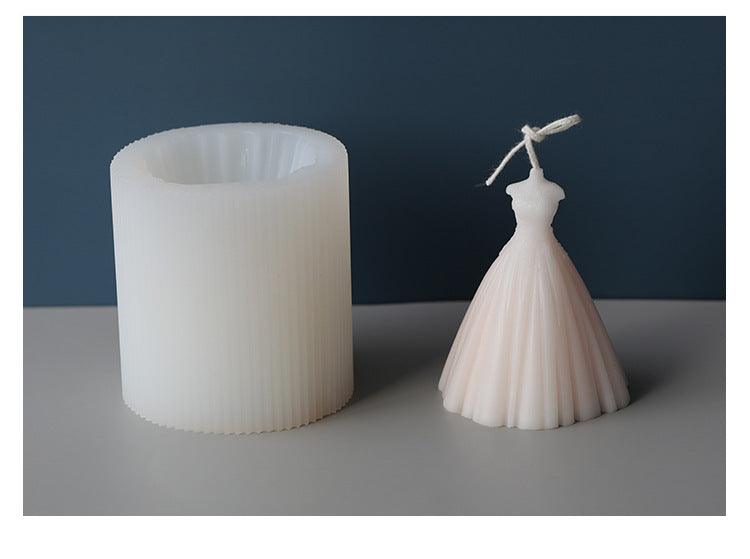 Wedding Dress Scented Candle Silicone Mould Candles Moulds