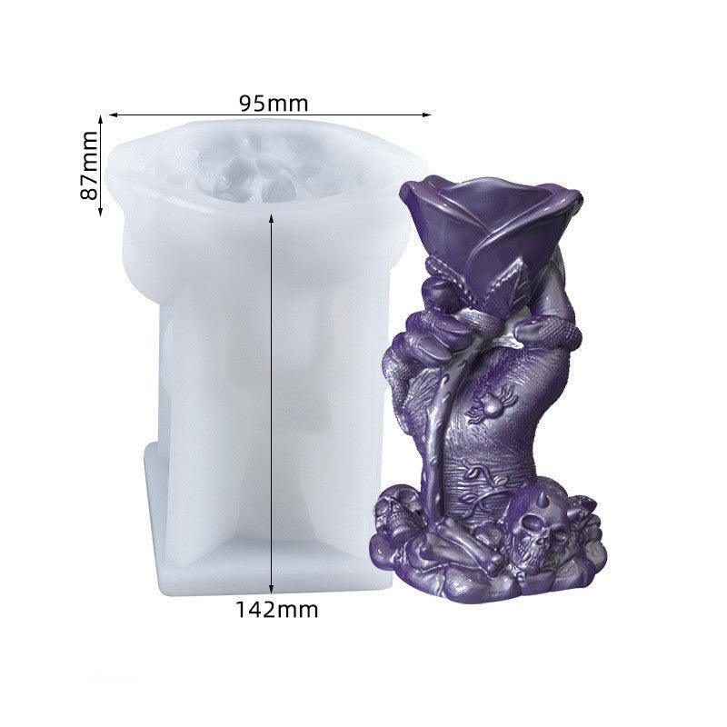 Witch Globe Candle Mould - Rose in Hand Decorative Candle Drop Mould Candles Moulds