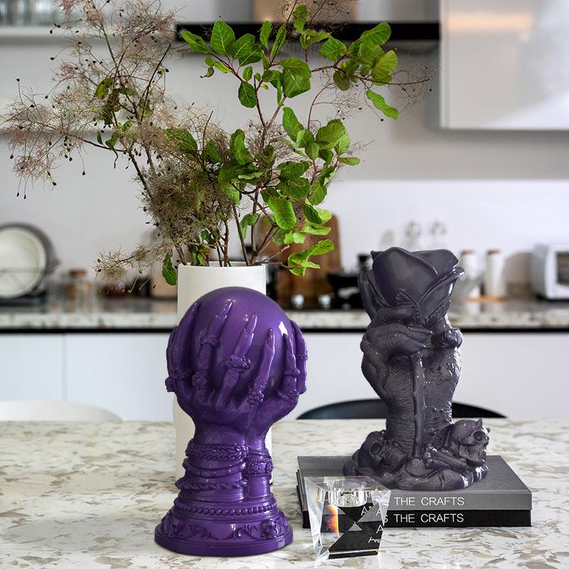 Witch Globe Candle Mould - Rose in Hand Decorative Candle Drop Mould Candles Moulds